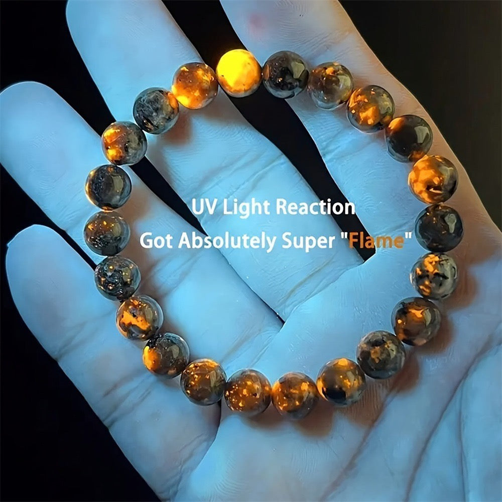 Flame Stone Beads-Natural Gemstones Balance Protection Bracelet