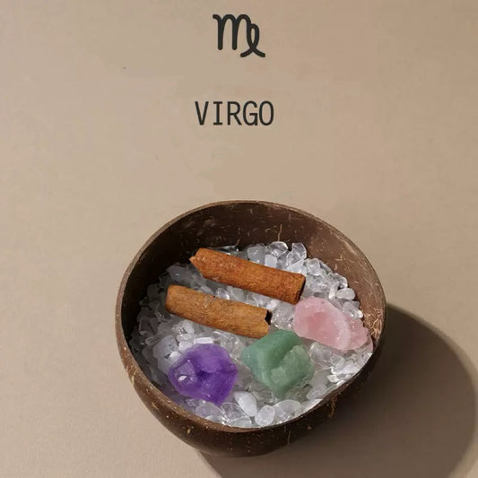 VIRGO Natural Coconut Bowl - Crystal Healing Set