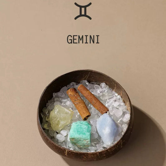 Gemini Natural Coconut Bowl - Crystal Healing Set