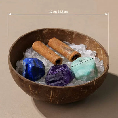 Sagittarius Natural Coconut Bowl- Crystal Healing Set